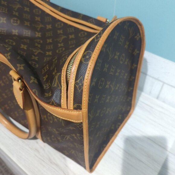 Authentic Louis Vuitton Sac Chien 50 Dog Carrier Monogram Pet Carrier Travel Bag - Picture 11 of 12